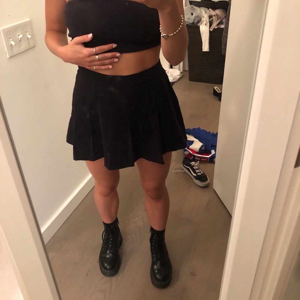 Black Pleated Skirt